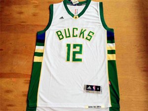 Maillot De Basket Milwaukee Bucks Jabari Parker 12 Tissus Sportif Fans Edition Blanc